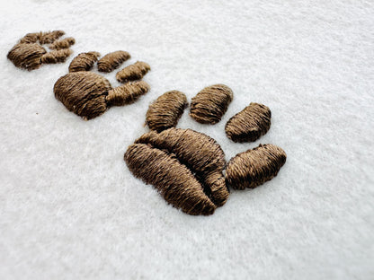 Puff Paw Embroidery mini add on mini machine embroidery designs 3D raised Cute Paw pet