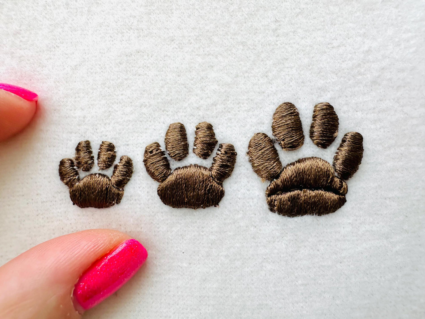 Puff Paw Embroidery mini add on mini machine embroidery designs 3D raised Cute Paw pet
