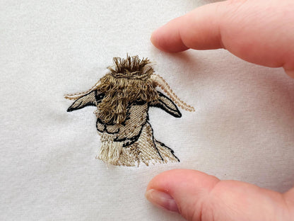 Mini Goat Fringed Fluffy Fur Hair Farm Animal Machine Embroidery Designs Fringe ITH in the Hoop Cute Little Goat Mini Sizes 2 up to 3.5 Inch - Etsy