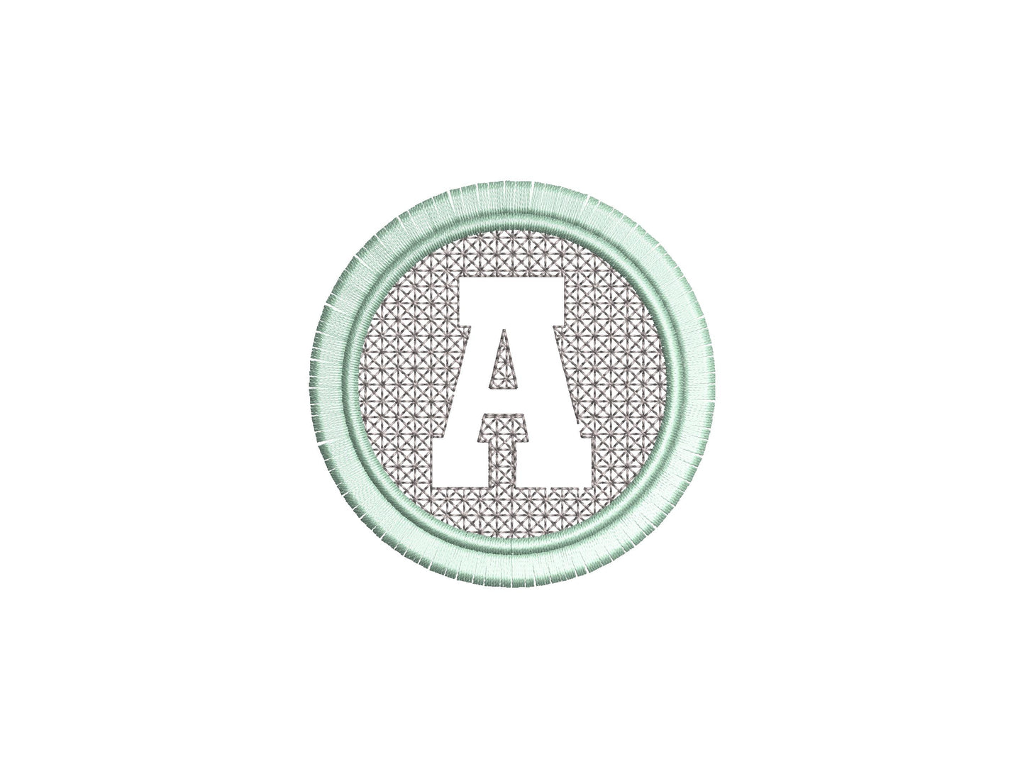 Embossed Monogram Fringed Frame