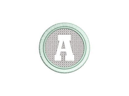 Embossed Monogram Fringed Frame