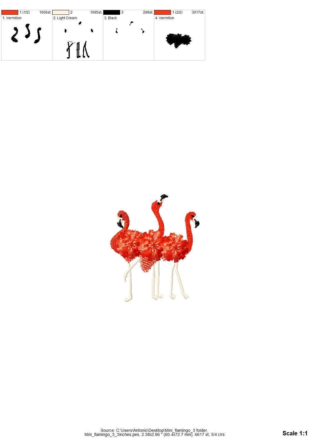 Mini Fringed Fluffy 3 Flamingos Flock of 3 Flamingo Bird Machine Embroidery Designs Small Sizes for Hoop 4x4 Fringe Fur Chenille Design - Etsy