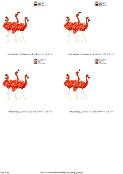 Mini Fringed Fluffy 3 Flamingos Flock of 3 Flamingo Bird Machine Embroidery Designs Small Sizes for Hoop 4x4 Fringe Fur Chenille Design - Etsy