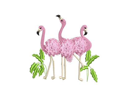 Mini Fringed Fluffy Flamingo Trio 3 Flamingo Bird Machine Embroidery Designs Small Sizes for Hoop 4x4 and 5x7 Fringe Fur Chenille Design - Etsy