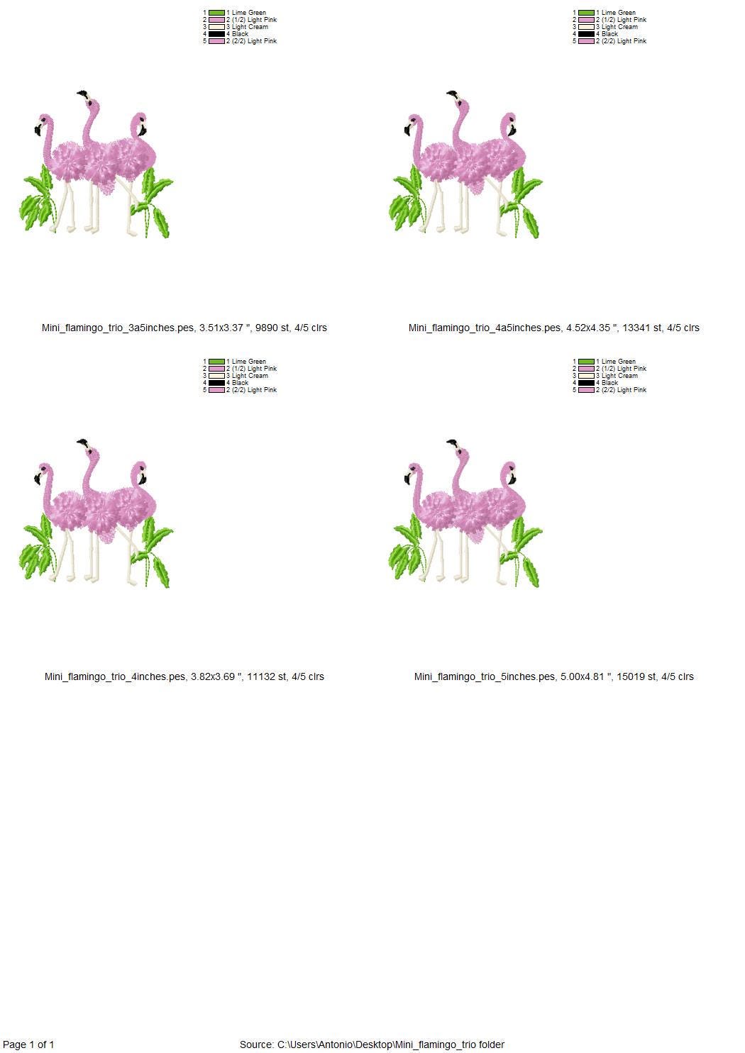 Mini Fringed Fluffy Flamingo Trio 3 Flamingo Bird Machine Embroidery Designs Small Sizes for Hoop 4x4 and 5x7 Fringe Fur Chenille Design - Etsy