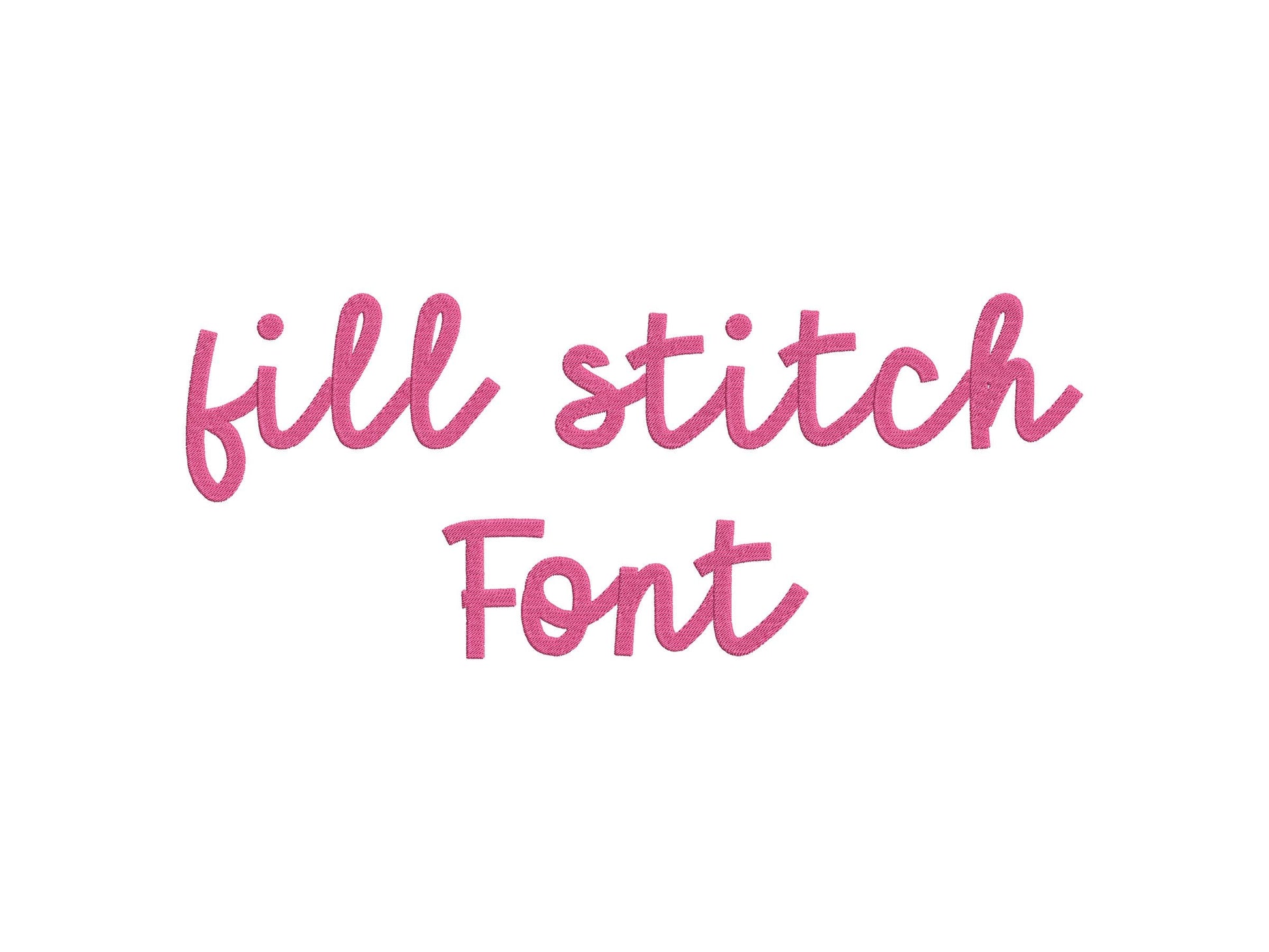 Fill stitch handwritten Font alphabet letters kids baby name monogram machine embroidery designs script bold font