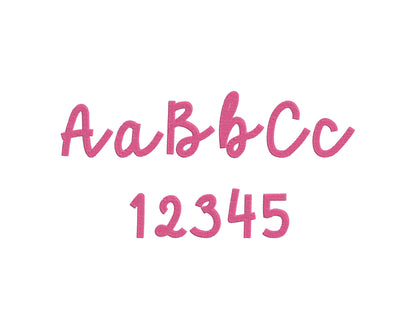 Fill stitch handwritten Font alphabet letters kids baby name monogram machine embroidery designs script bold font