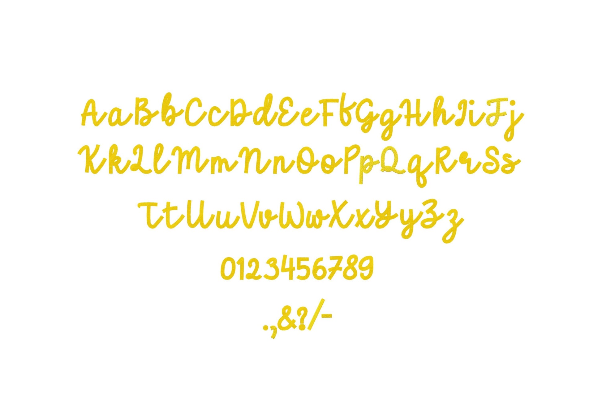 Fill stitch handwritten Font alphabet letters kids baby name monogram machine embroidery designs script bold font