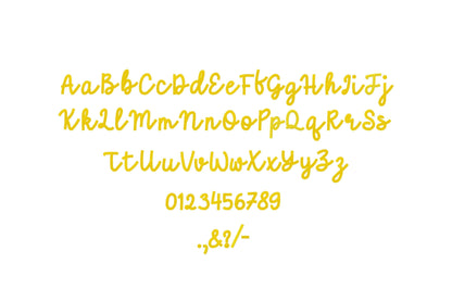 Fill stitch handwritten Font alphabet letters kids baby name monogram machine embroidery designs script bold font