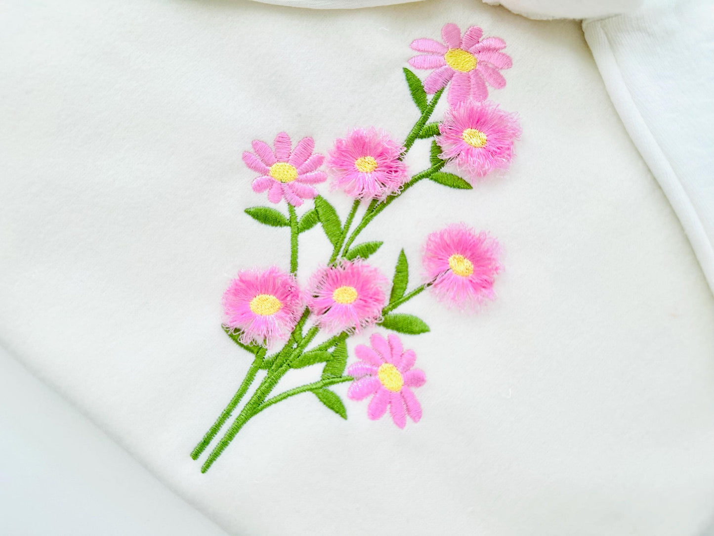 Fringed Floral Bouquet Fluffy Fringe Blossom Flower Girls Machine Embroidery Designs Fuzzy Fur Chenille Bloom Branch Many Sizes 4 up to 7 In - Etsy