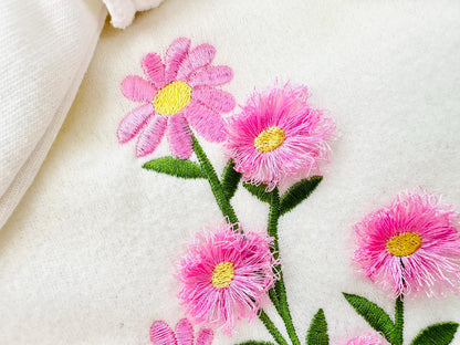 Fringed Floral Bouquet Fluffy Fringe Blossom Flower Girls Machine Embroidery Designs Fuzzy Fur Chenille Bloom Branch Many Sizes 4 up to 7 In - Etsy