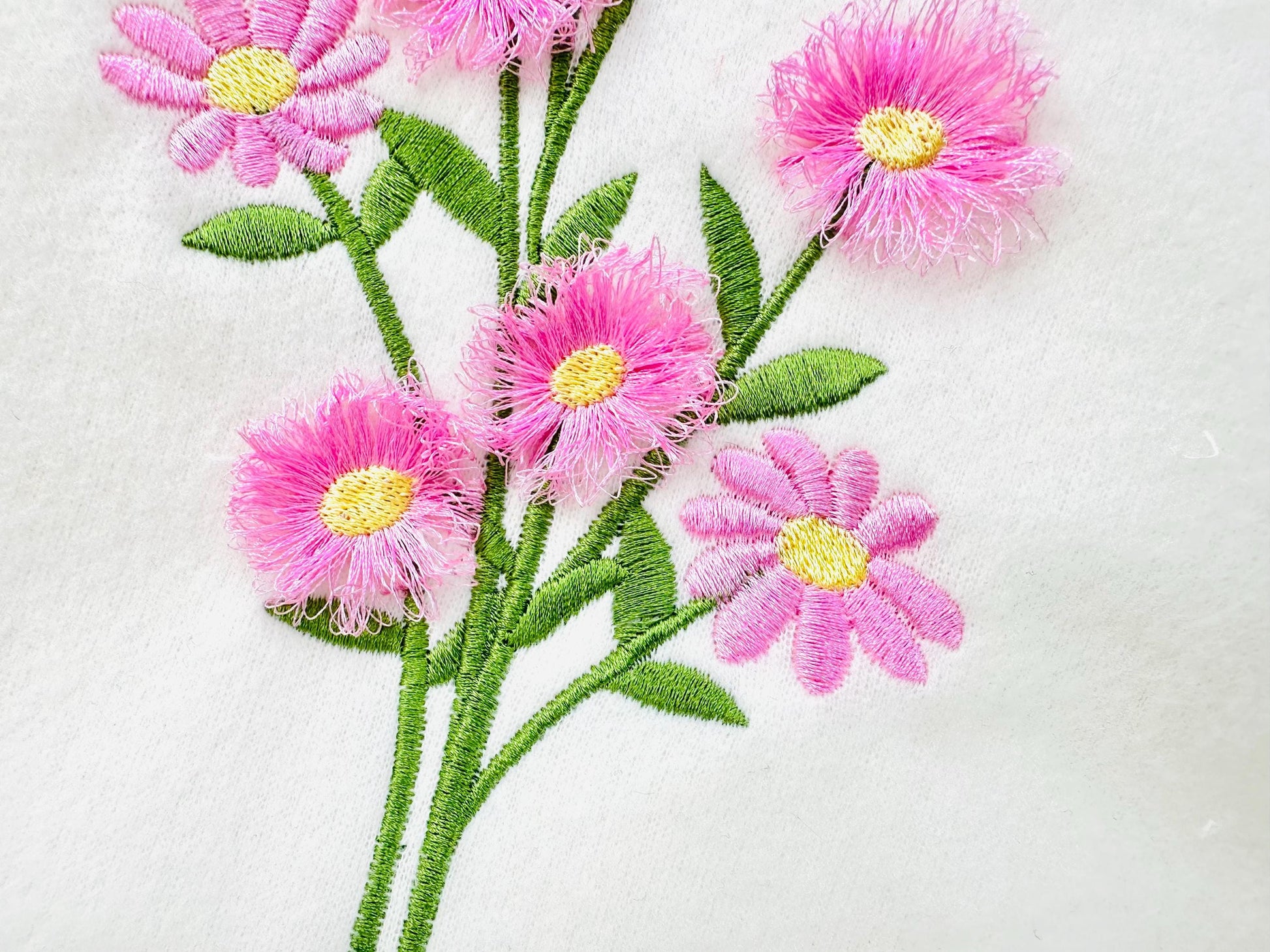 Fringed Floral Bouquet Fluffy Fringe Blossom Flower Girls Machine Embroidery Designs Fuzzy Fur Chenille Bloom Branch Many Sizes 4 up to 7 In - Etsy