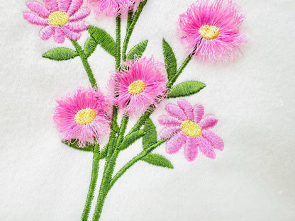 Fringed Floral Bouquet Fluffy Fringe Blossom Flower Girls Machine Embroidery Designs Fuzzy Fur Chenille Bloom Branch Many Sizes 4 up to 7 In - Etsy