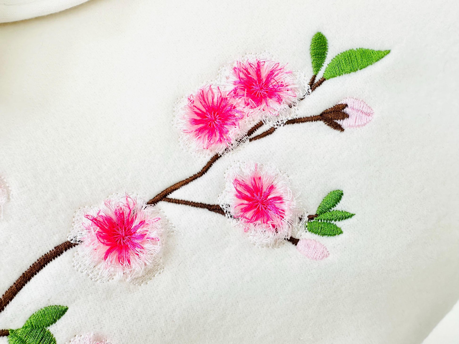 Fringed Sakura Branch Cherry Blossom Flower Fluffy Fringe Floral Machine Embroidery Designs Instant Download Fuzzy Bloom Sizes 6 up to 9 In - Etsy