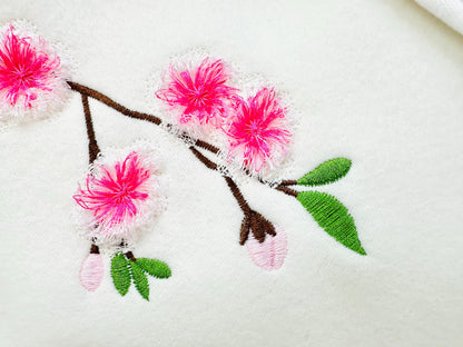 Fringed Sakura Branch Cherry Blossom Flower Fluffy Fringe Floral Machine Embroidery Designs Instant Download Fuzzy Bloom Sizes 6 up to 9 In - Etsy