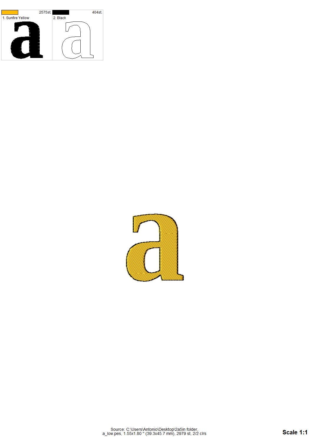 Elegant Font Jill fill stitch and thin outline Monogram letters Block Font machine embroidery designs alphabet small sizes 1 up to 3.3 inch