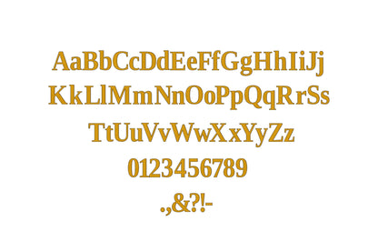 Elegant Font Jill fill stitch and thin outline Monogram letters Block Font machine embroidery designs alphabet small sizes 1 up to 3.3 inch