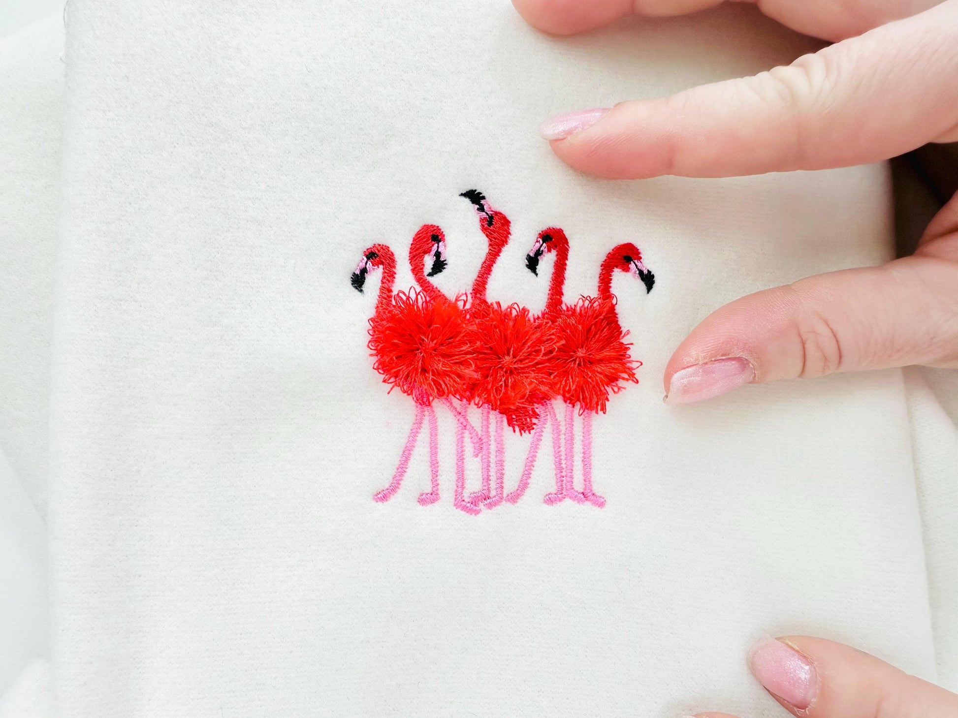 Mini Fringed Fluffy 5 Flamingos Flock of 5 Flamingo Bird Machine Embroidery Designs Small Sizes for Hoop 4x4 5x7 Fringe Fur Chenille Design - Etsy