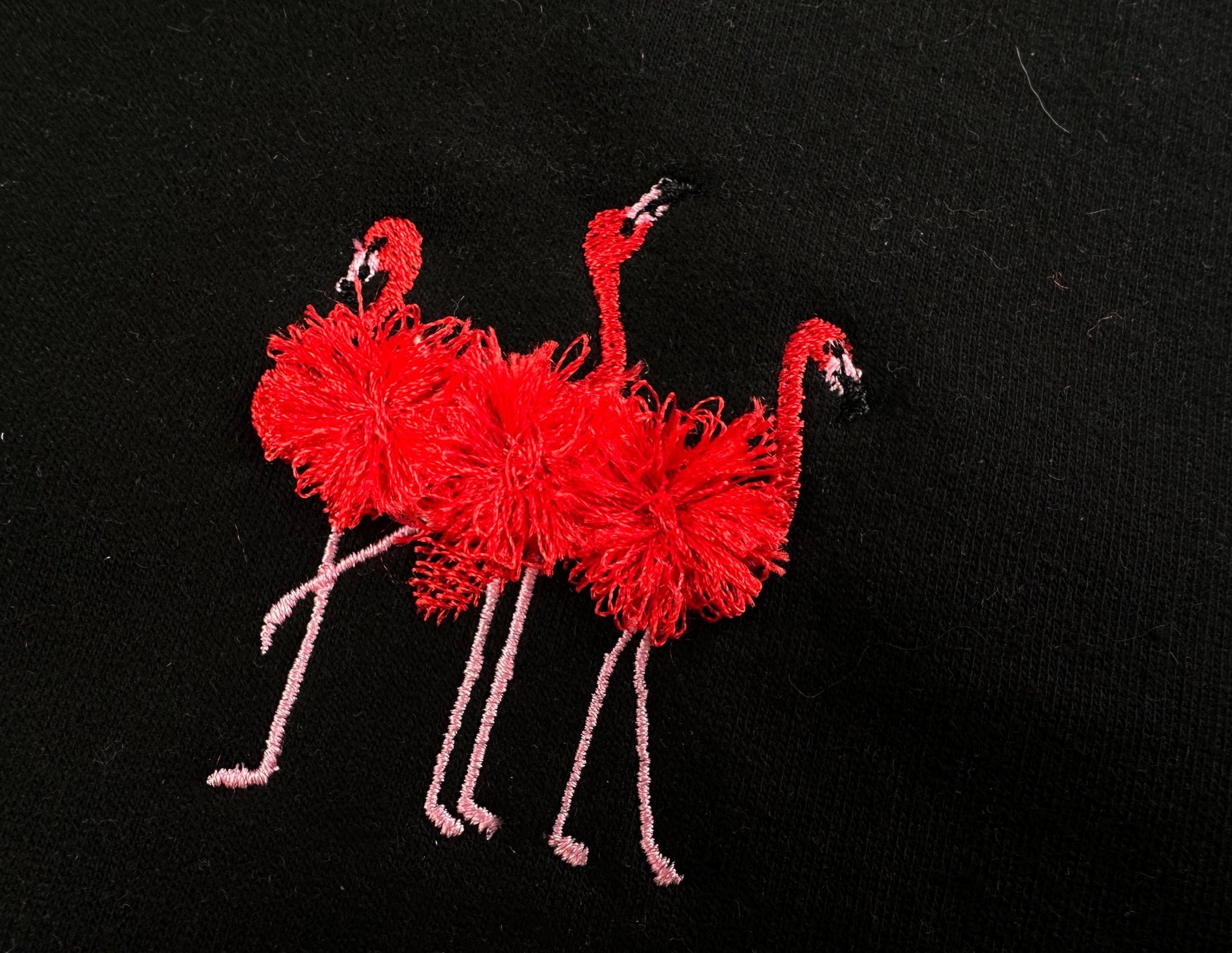 Mini Fringed Fluffy 3 Flamingos Flock of 3 Flamingo Bird Machine Embroidery Designs Small Sizes for Hoop 4x4 Fringe Fur Chenille Design - Etsy