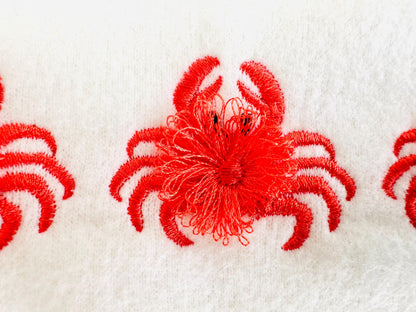 Cute Mini Fluffy Crab Fringed Fur Chenille Summer Beach Sea Animal Marine Machine Embroidery Designs Fringe Design Sizes 1.5 up to 2 Inches - Etsy
