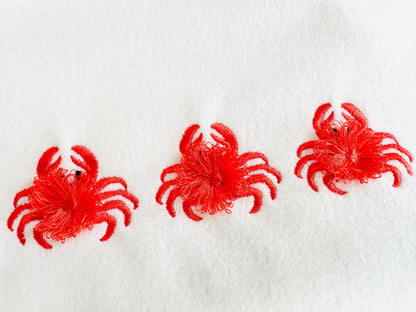 Cute Mini Fluffy Crab Fringed Fur Chenille Summer Beach Sea Animal Marine Machine Embroidery Designs Fringe Design Sizes 1.5 up to 2 Inches - Etsy