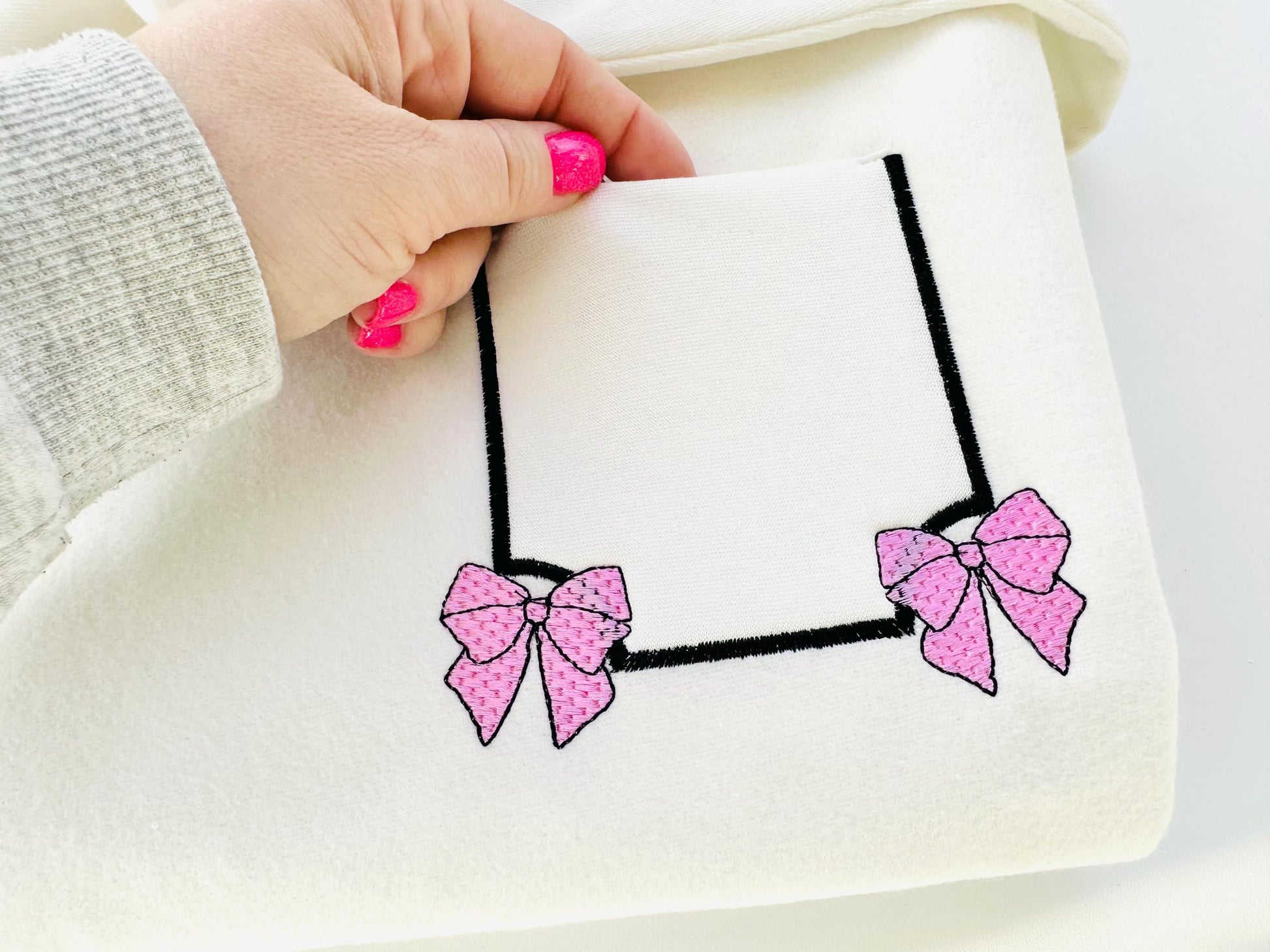 Cute Pocket with mini Bow kids girls outfit Pocket in the hoop machine embroidery designs easy ITH project awesome genuine Pocket simply