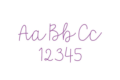 Hand stitch effect FONT Berry machine embroidery designs mini small sizes script Font Monogram alphabet letters