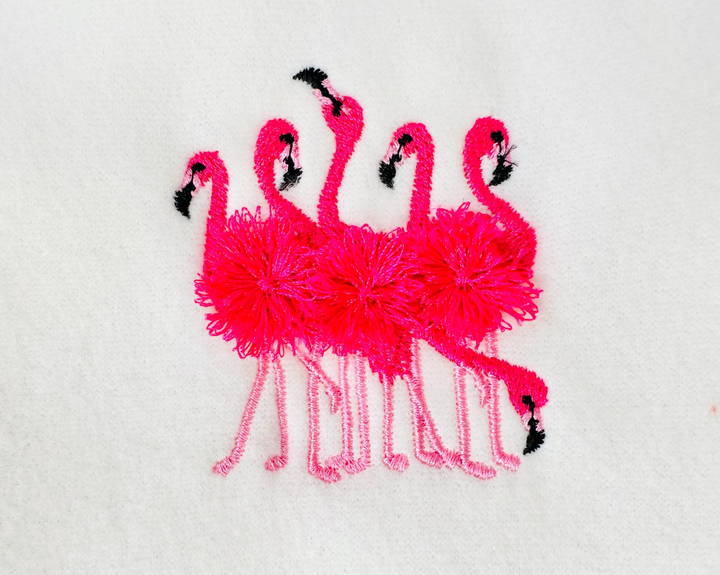 Mini Fringed Fluffy 6 Flamingos Flock of 6 Flamingo Bird Machine Embroidery Designs Small Sizes for Hoop 4x4 5x7 Fringe Fur Chenille Design - Etsy