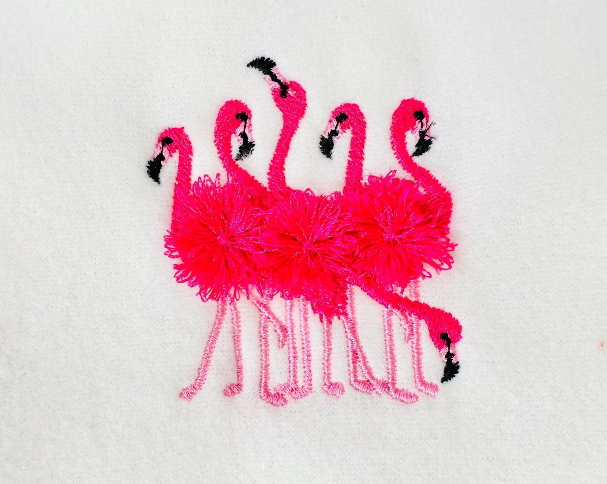 Mini Fringed Fluffy 6 Flamingos Flock of 6 Flamingo Bird Machine Embroidery Designs Small Sizes for Hoop 4x4 5x7 Fringe Fur Chenille Design - Etsy