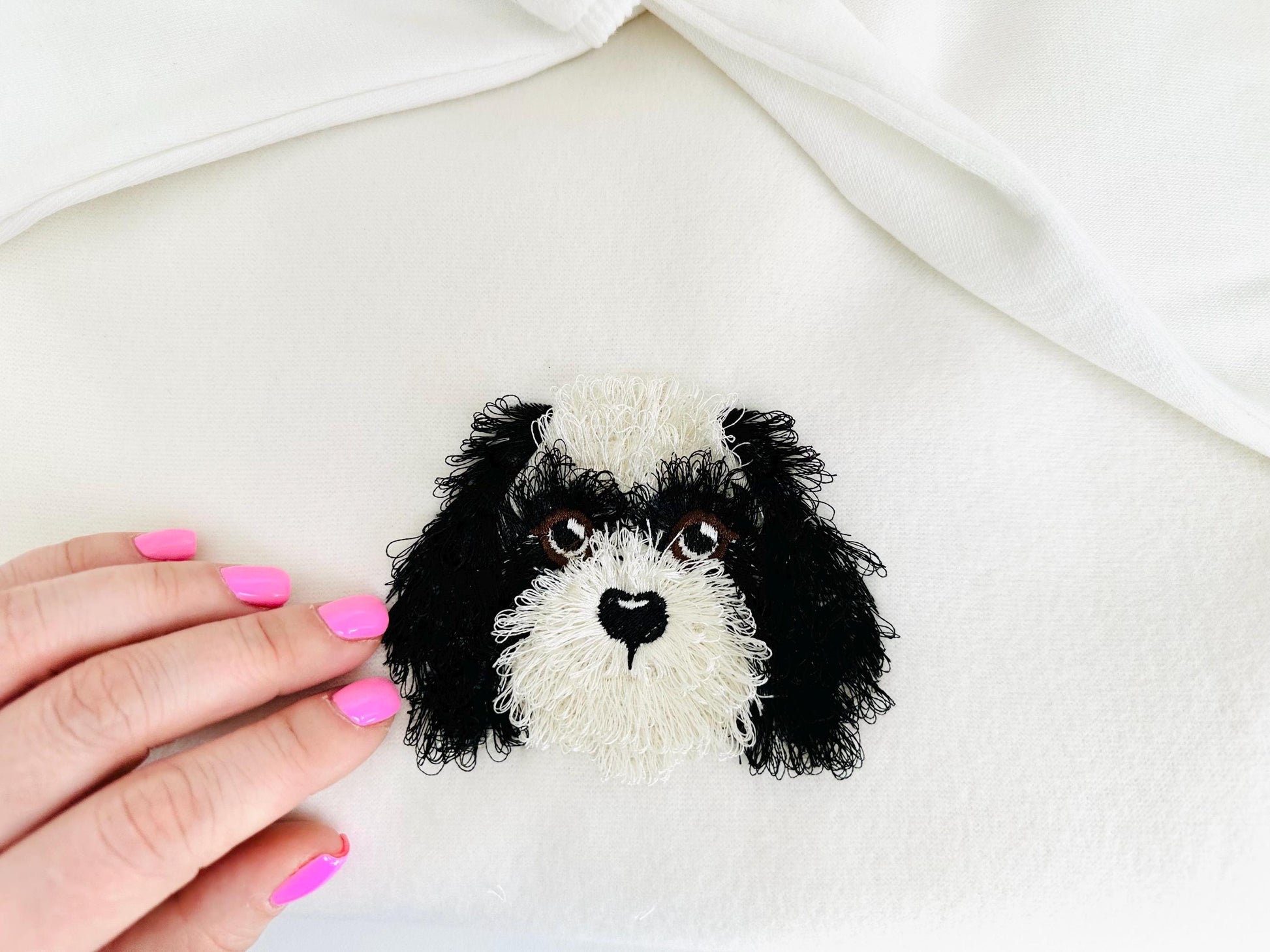 Fringed Fluffy Puppy Shih Tzu Face Pet Adorable Little Dog Head Fur Chenille Fringe Machine Embroidery Designs Sizes 3 up to 4.5 Inch - Etsy