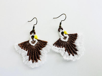 Eagle Fringed Fluffy Feathers Earrings or Charm FSL Freestanding Lace Machine Embroidery Designs Bald Eagle ITH in the Hoop Size Approx 2 In - Etsy