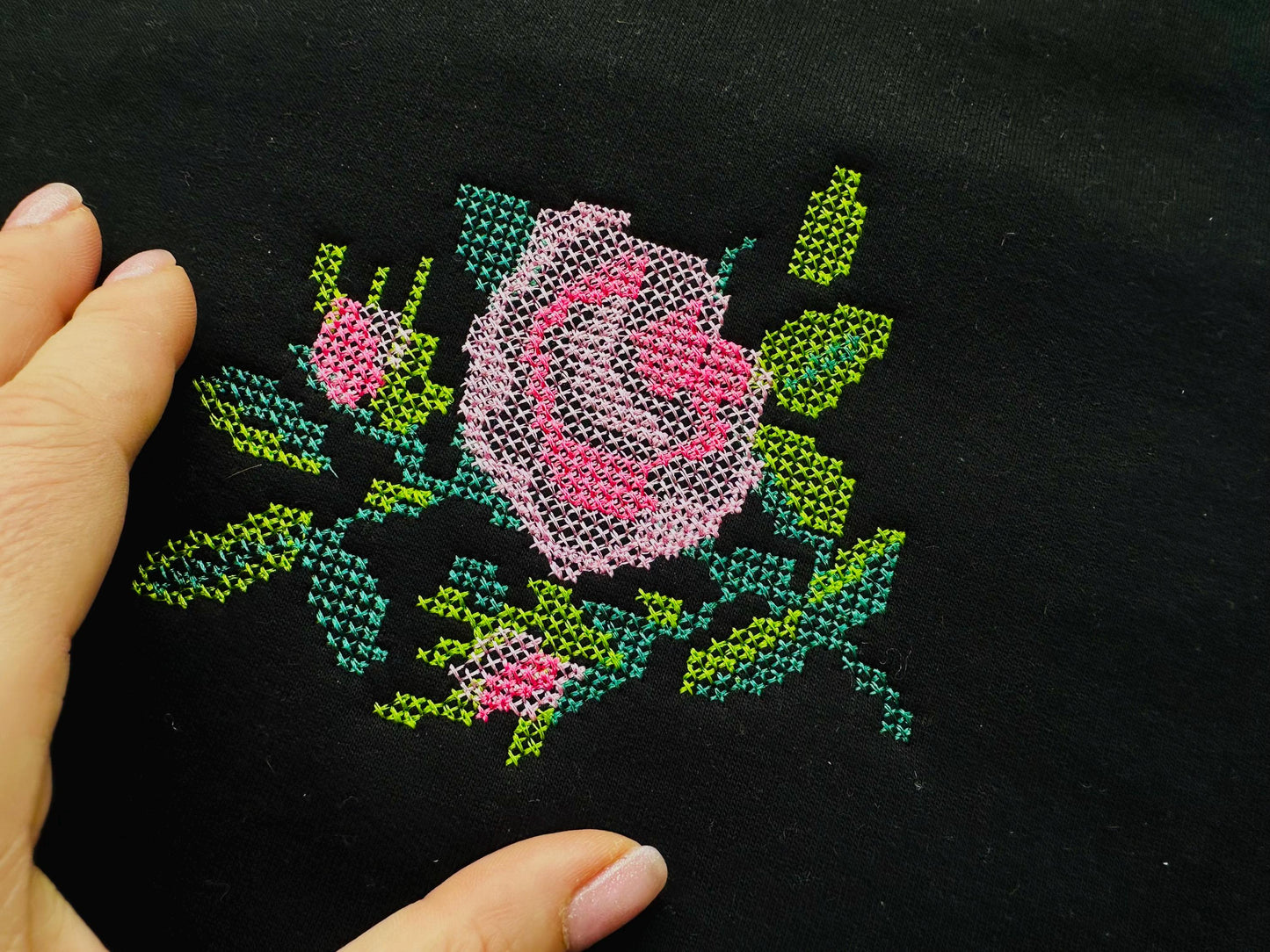 Cross stitch small Rose flower bouquet floral Peony branch machine embroidery designs assorted sizes 4 up to 8 inch sweet home garden design