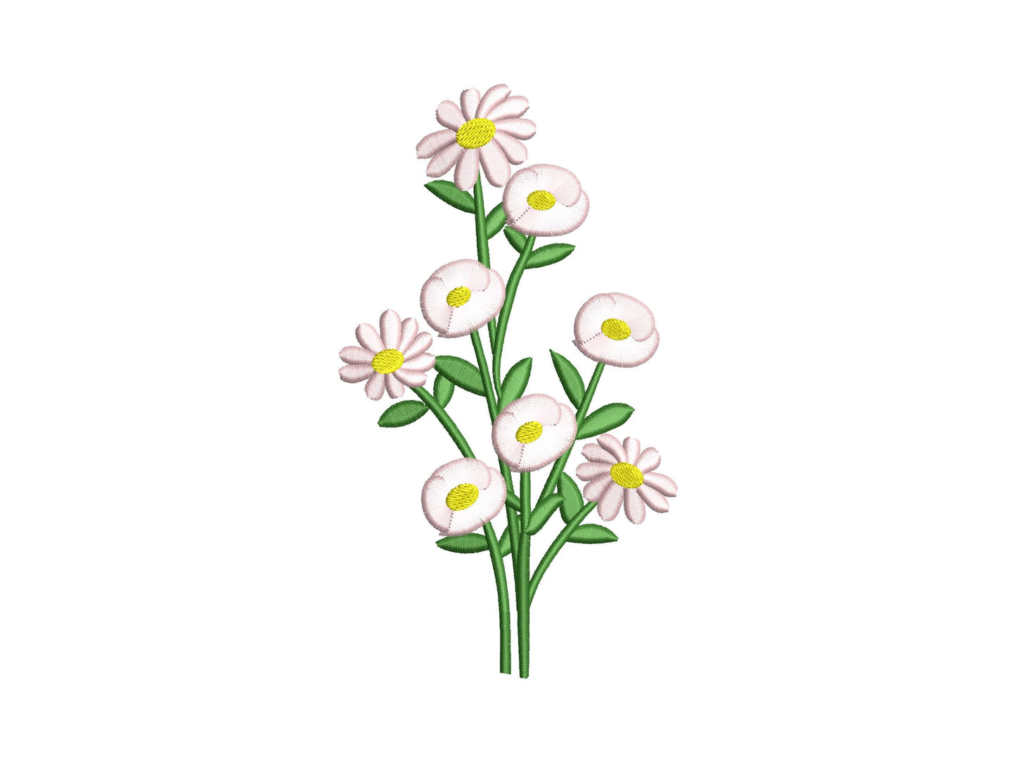 Fringed Floral Bouquet Fluffy Fringe Blossom Flower Girls Machine Embroidery Designs Fuzzy Fur Chenille Bloom Branch Many Sizes 4 up to 7 In - Etsy