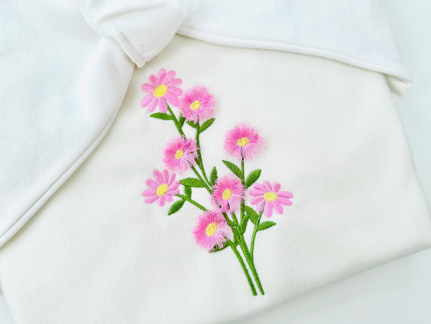 Fringed Floral Bouquet Fluffy Fringe Blossom Flower Girls Machine Embroidery Designs Fuzzy Fur Chenille Bloom Branch Many Sizes 4 up to 7 In - Etsy