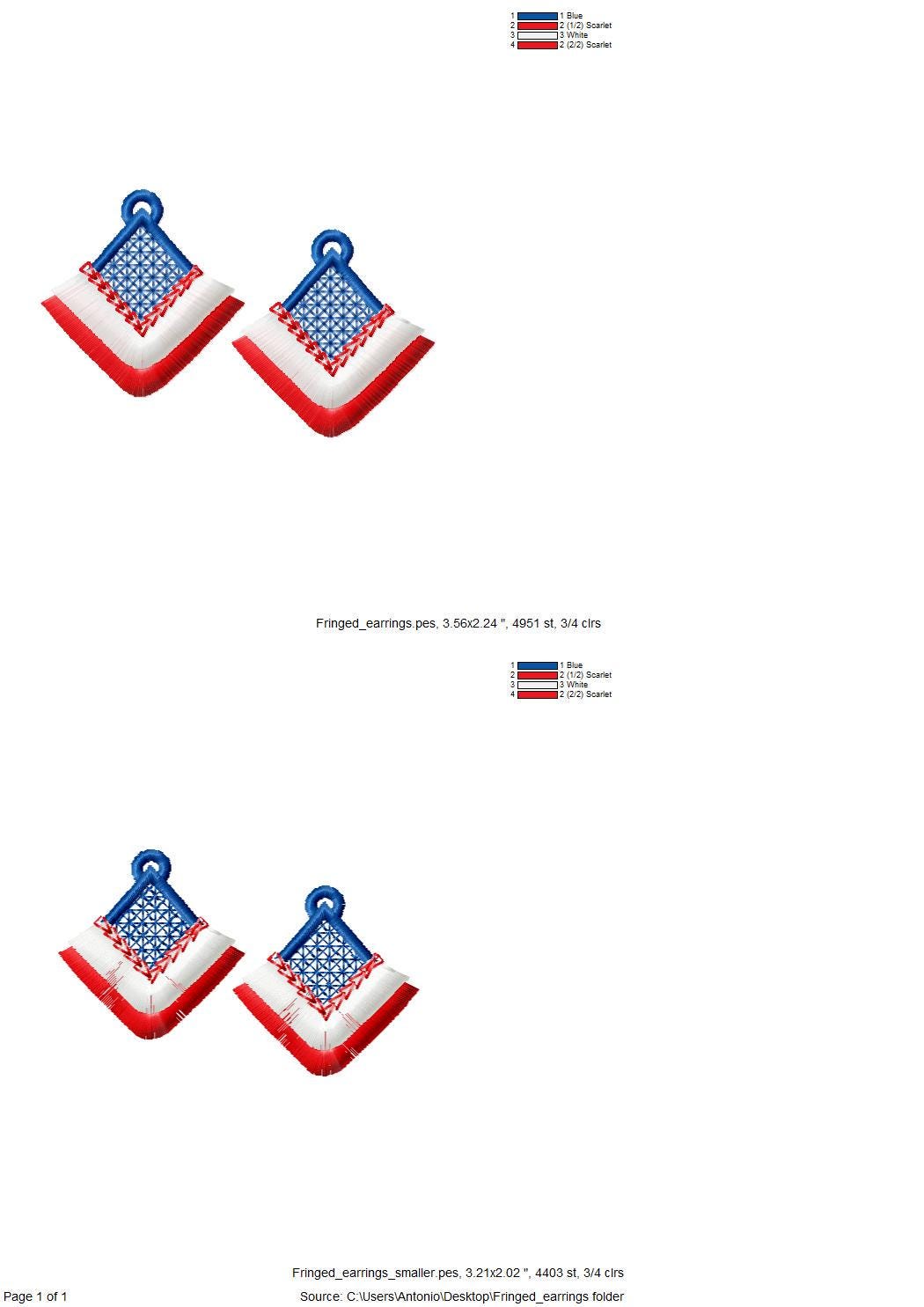 Fringed Fluffy Lace Earrings or Charm in the Hoop FSL Freestanding Lace Girls Dangle Earrings Machine Embroidery Designs ITH Project - Etsy