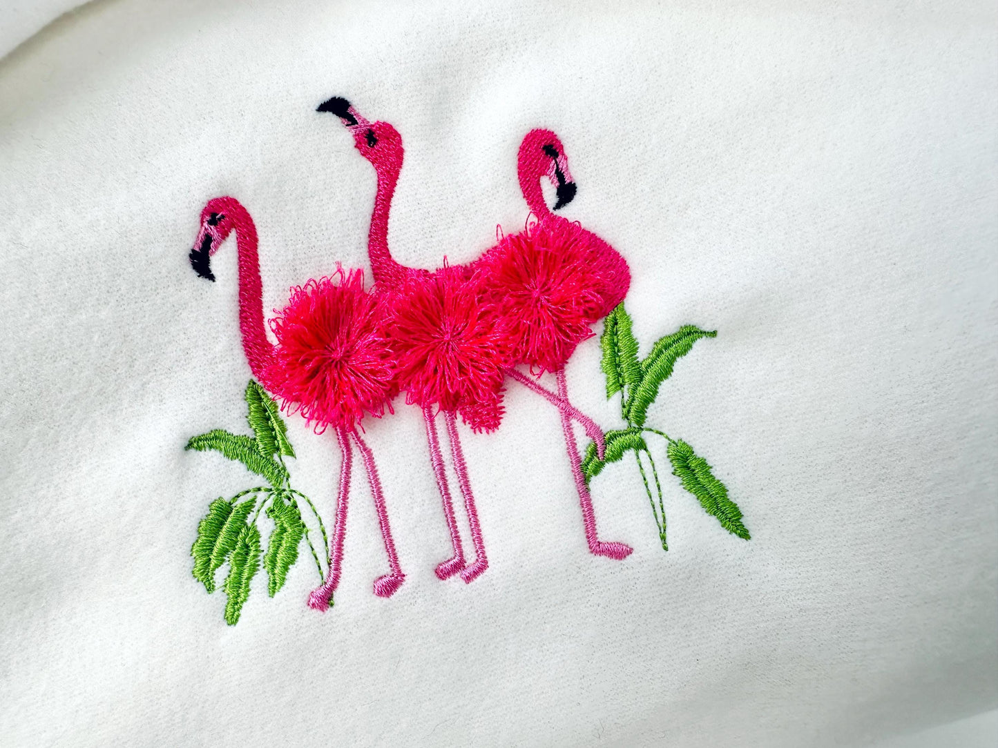 Mini Fringed Fluffy Flamingo Trio 3 Flamingo Bird Machine Embroidery Designs Small Sizes for Hoop 4x4 and 5x7 Fringe Fur Chenille Design - Etsy