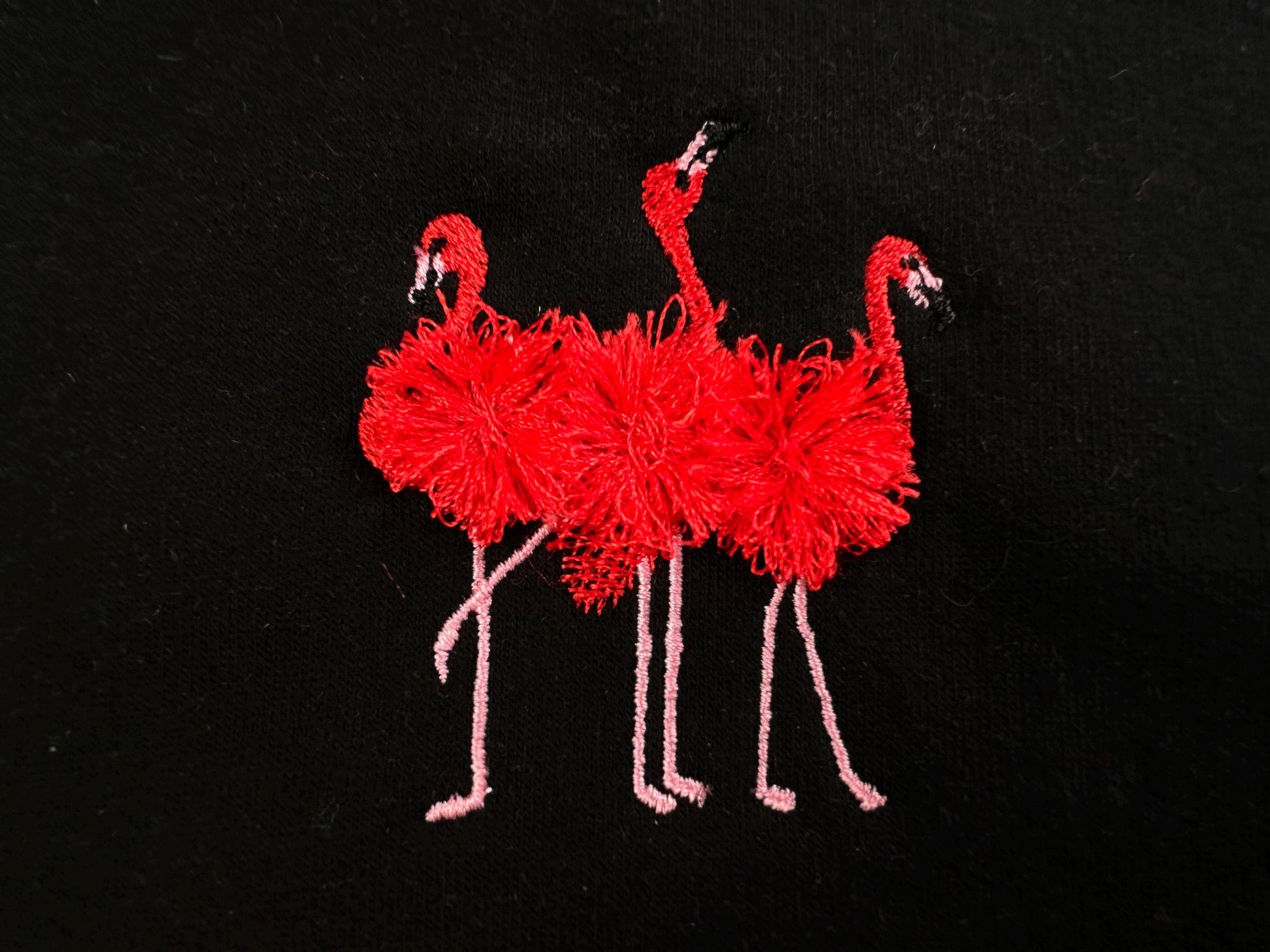 Mini Fringed Fluffy 3 Flamingos Flock of 3 Flamingo Bird Machine Embroidery Designs Small Sizes for Hoop 4x4 Fringe Fur Chenille Design - Etsy