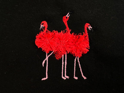 Mini Fringed Fluffy 3 Flamingos Flock of 3 Flamingo Bird Machine Embroidery Designs Small Sizes for Hoop 4x4 Fringe Fur Chenille Design - Etsy