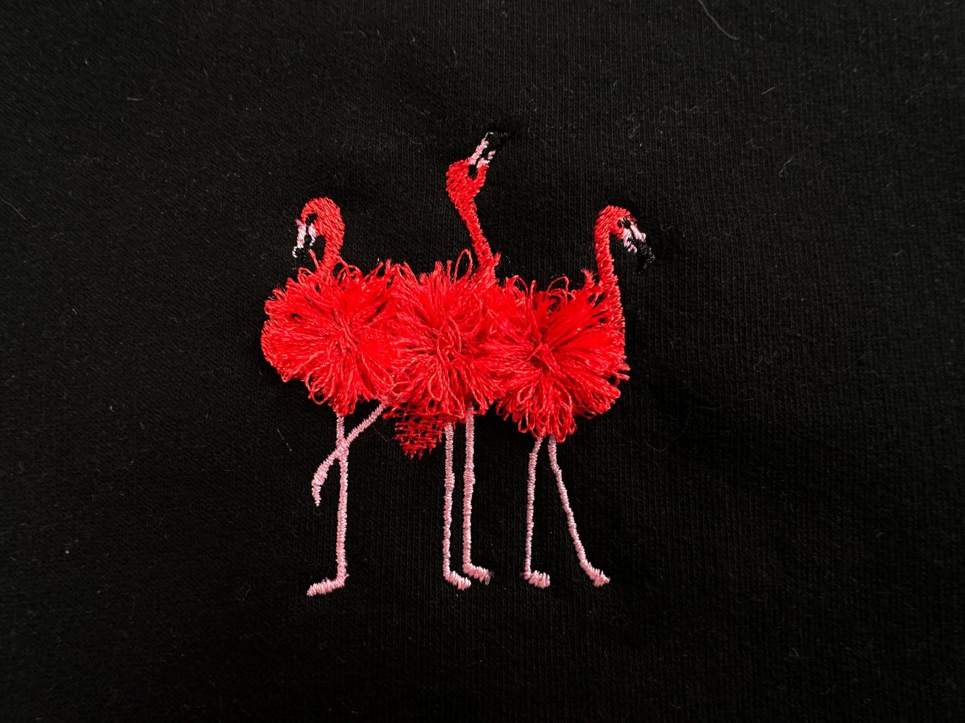 Mini Fringed Fluffy 3 Flamingos Flock of 3 Flamingo Bird Machine Embroidery Designs Small Sizes for Hoop 4x4 Fringe Fur Chenille Design - Etsy