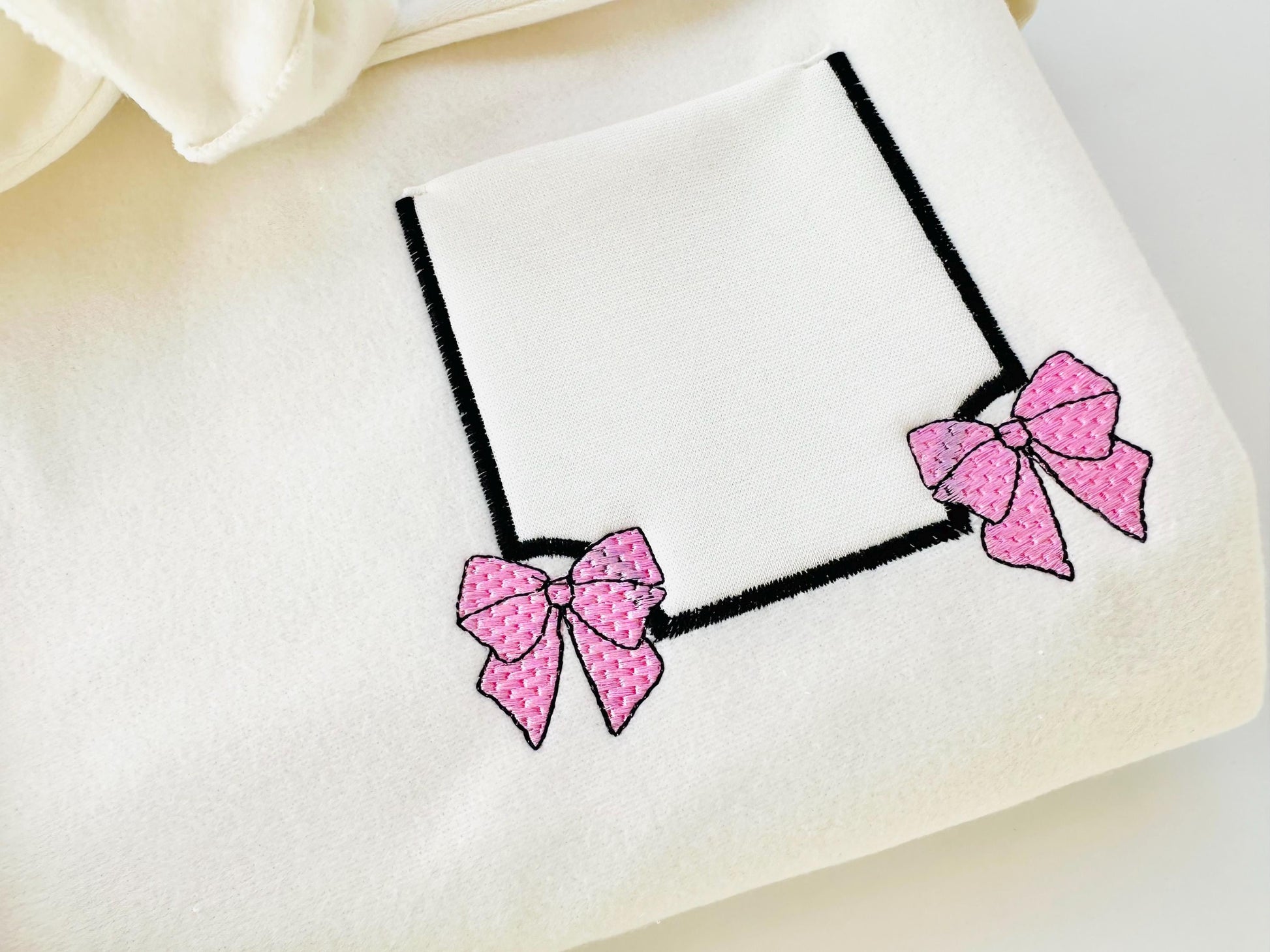 Cute Pocket with mini Bow kids girls outfit Pocket in the hoop machine embroidery designs easy ITH project awesome genuine Pocket simply