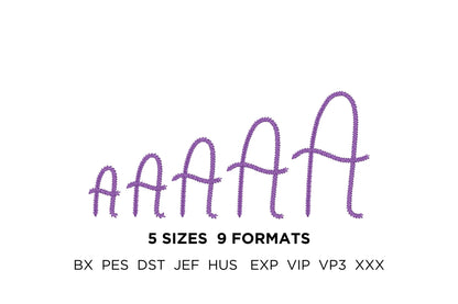 Tiny Chain FONT Sandy machine embroidery designs small sizes 1 up to | Artapli - image 7