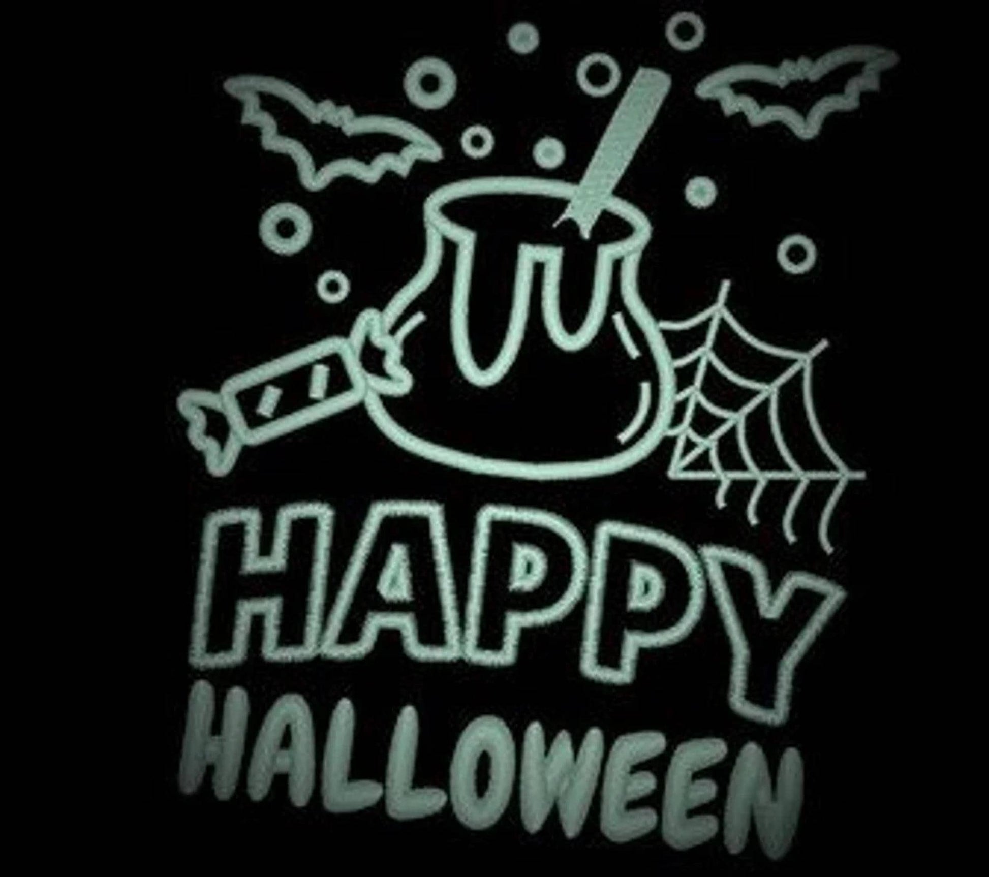 Magic Happy Halloween Saying Machine Embroidery 4" 5" 6" 7" 8" 10" | PES DST JEF | Artapli