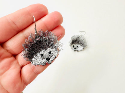 Fringed Hedgehog Cute Fluffy Tiny Earrings or Charm in the Hoop FSL Freestanding Lace Machine Embroidery Designs Kids Girls Size 1.4 Inch - Etsy
