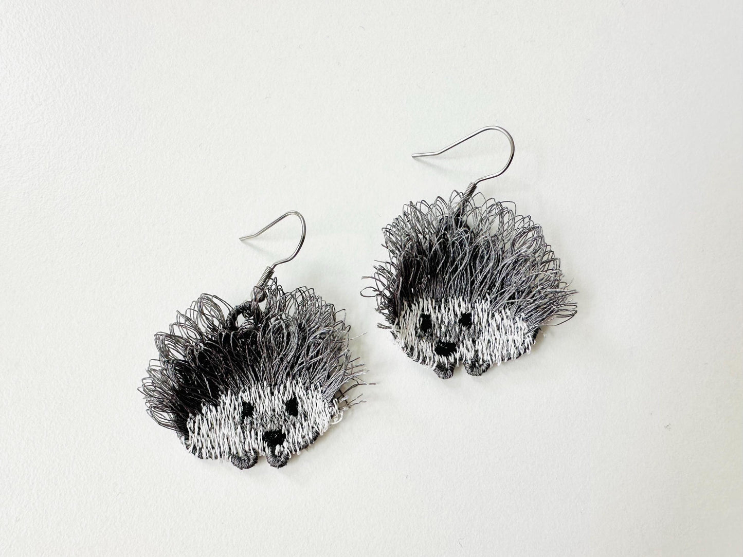 Fringed Hedgehog Cute Fluffy Tiny Earrings or Charm in the Hoop FSL Freestanding Lace Machine Embroidery Designs Kids Girls Size 1.4 Inch - Etsy