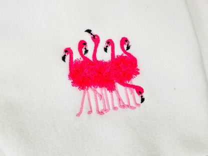 Mini Fringed Fluffy 6 Flamingos Flock of 6 Flamingo Bird Machine Embroidery Designs Small Sizes for Hoop 4x4 5x7 Fringe Fur Chenille Design - Etsy