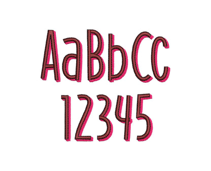 Narrow tall Shadow FONT machine embroidery designs shadowed alphabet Monogram embroidery font design bold Font many sizes 1.2 up 4 inches BX - image 6