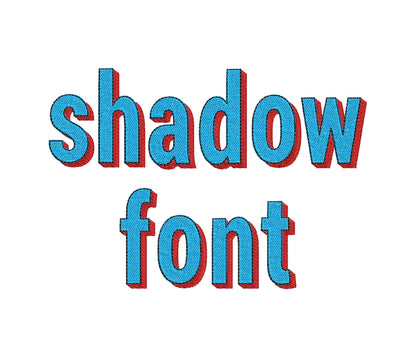 Shadow Block FONT machine embroidery designs shadowed alphabet monogram fill stitch bold Font sport Font many sizes
