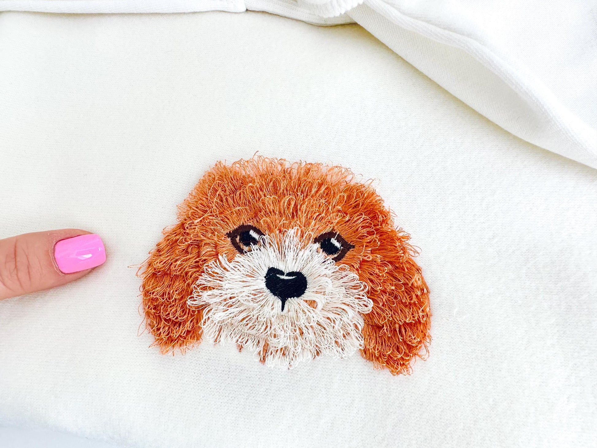 Fringed Fluffy Puppy Golden Retriever Face Pet Awesome Dog Head Fur Chenille Fringe Machine Embroidery Designs Sizes 3 up to 4.5 Inches - Etsy