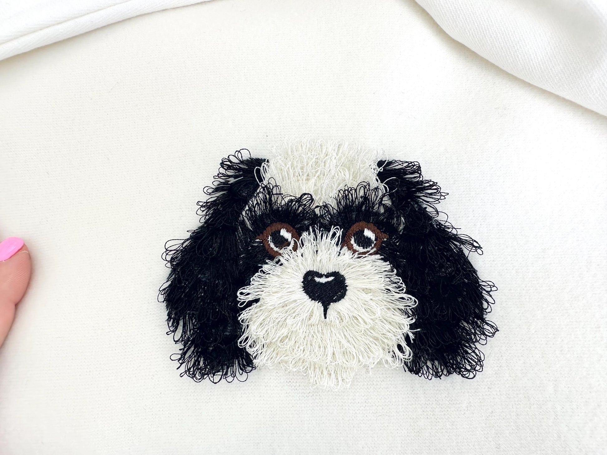 Fringed Fluffy Puppy Shih Tzu Face Pet Adorable Little Dog Head Fur Chenille Fringe Machine Embroidery Designs Sizes 3 up to 4.5 Inch - Etsy