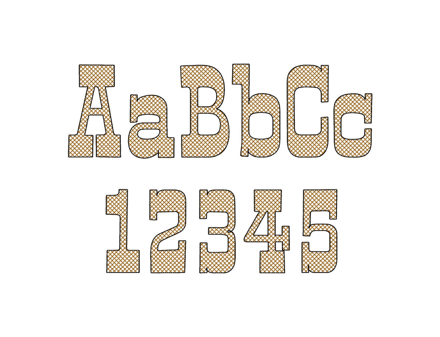 Light stitch diamond quilt Western FONT machine embroidery designs HTV glitter vinyl Alphabet letters and numbers cowboy Monogram, and BX - image 1
